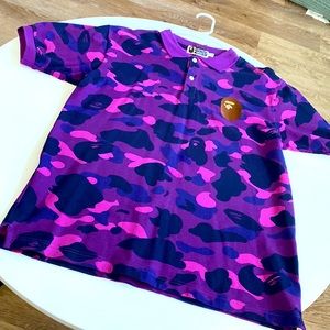 Great Condition 100% Authentic BAPE Polo Sz: Large